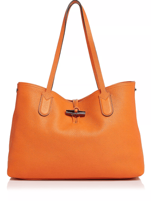 Longchamp Roseau Leather Tote Bag 