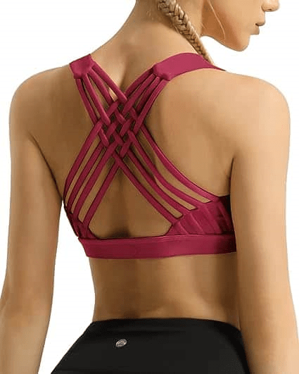 Queenieke Medium Support Cross Strappy Sports Bra