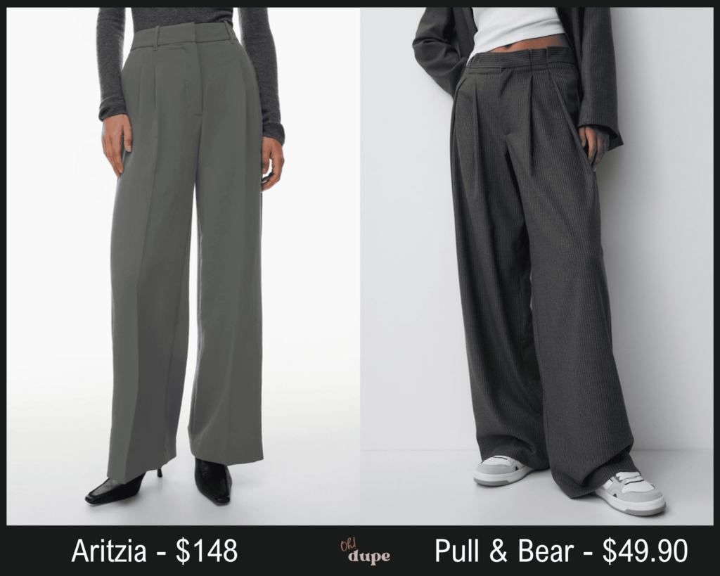 Wide Leg Smart Pants from Pull & Bear