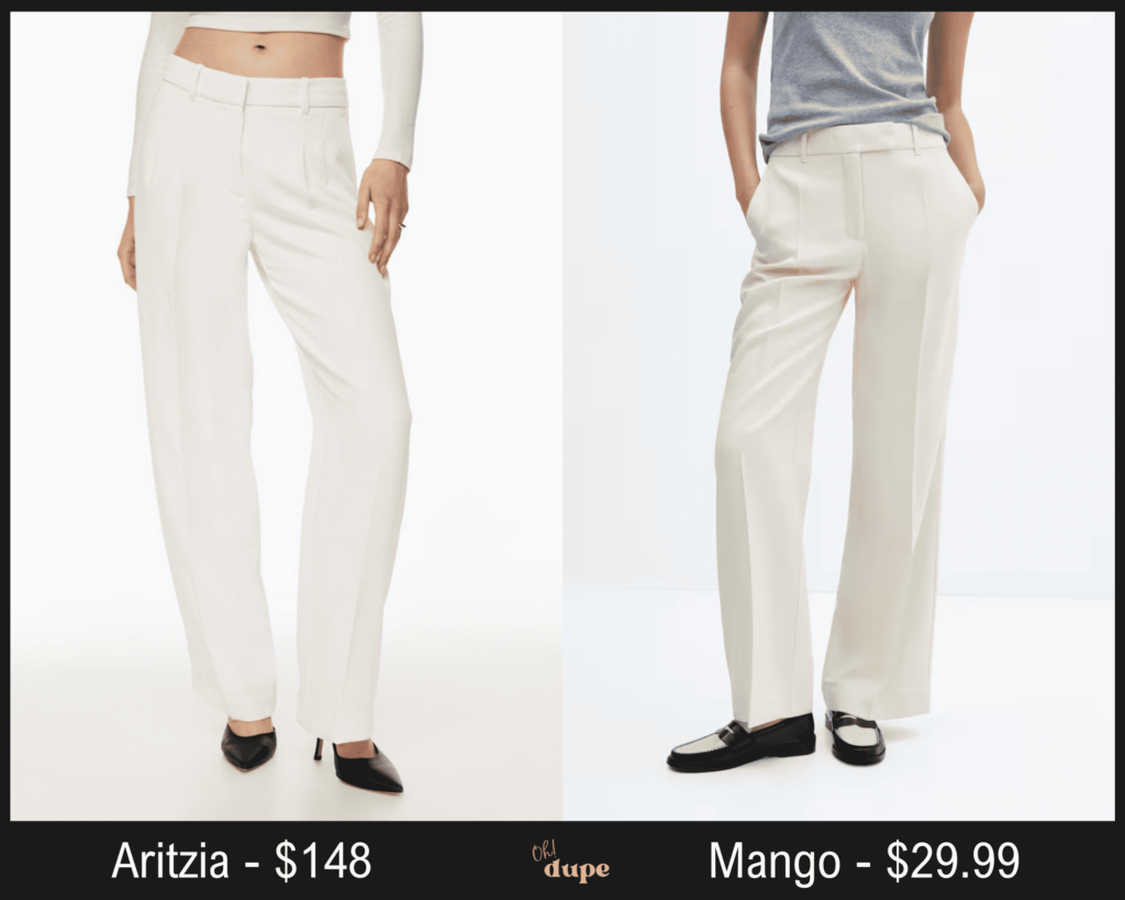 Low Waist Wide Leg Pants from Mango