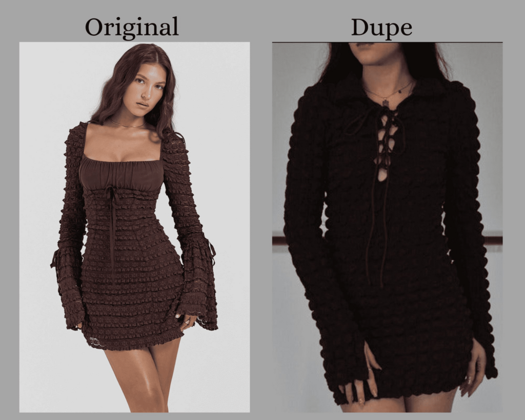 Vitora The Label Chocolate Lace Up Dress 