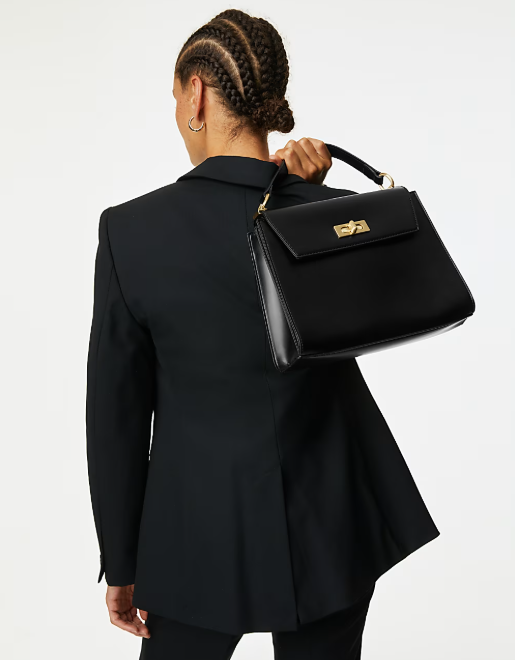 Marks & Spencer Faux Leather Top Handle Tote Bag